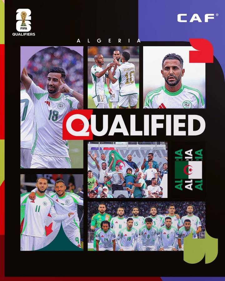 阿尔及利亚提前晋级2026世界杯正赛 美加墨已确定20席